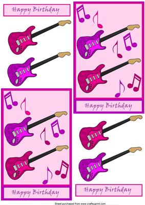 Pink/purple Guitars