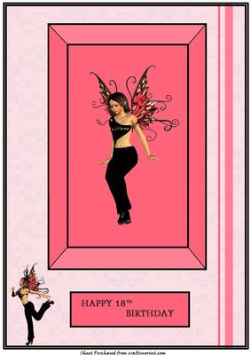 18th Fairy Birthday Card Front