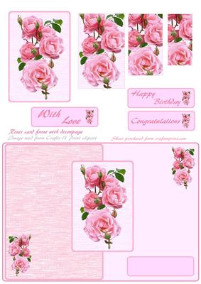 Pink Roses Card Front