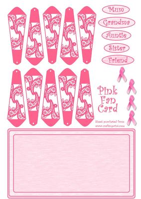 Pink Fan Brest Cancer Sheet