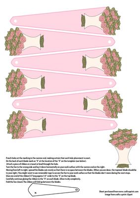 Pink Roses Fan