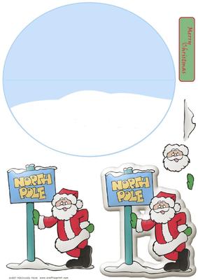At the North Pole Wobble Card