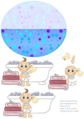 Baby Boy Wobble Card