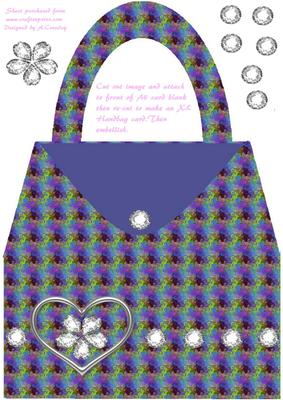 Multi Coloured Handbag Card Front (xl)