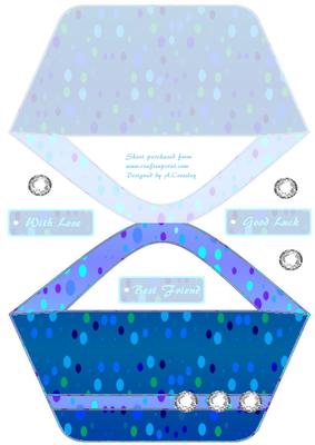 Blue Spotty Shopper Card