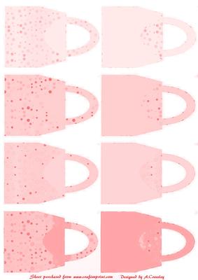 8 Handbag Toppers (pinks)