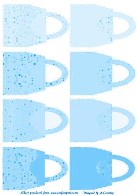 8 Handbag Toppers (blue)
