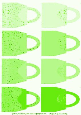 8 Handbag Toppers (green)