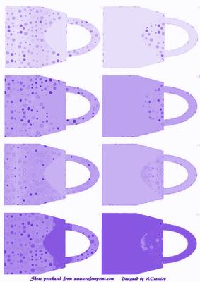 8 Handbag Toppers (purple)