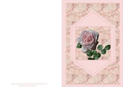 Marble and Rose Quick Card
