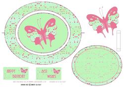 Wobble Spinner Butterfly (green/pink)
