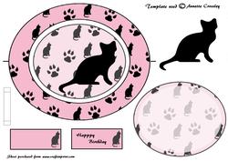 Wobble Spinner Card Cat Silhouette