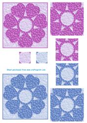 Mosaic Flower Pyramid Toppers