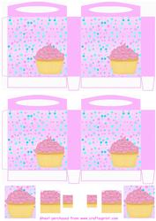 Pink Cupcake Balloon Weight Bags
