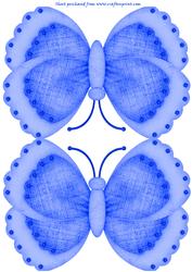 Blue Butterfly Shaped Card 2