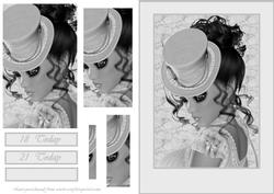Vintage Lady Portrait in Black & White