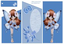 Cute Blue Fairy Cascade Sheet