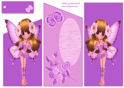 Cute Lilac Fairy Cascade Sheet