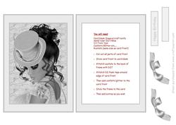 Vintage Lady Portrait Shaker Card in Black & White