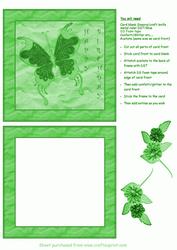 Butterfly Shaker Card (greens)
