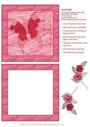 Butterfly Shaker Card (pinks)