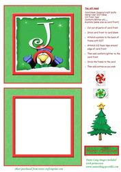 Alphabet Penguin Shaker Card Letter J