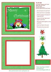 Penguin Merry Christmas Shaker Card