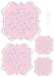 Fancy Snowflake Toppers (pink)