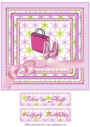 Born to Shop 8x8 Topper