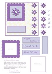 Floral Card Front with Shaker Topper