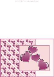 Love Hearts Quick Card (pinks)
