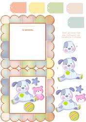 Pup and Bear Cute Quick Card