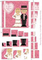 Cute Wedding 4 Corner Stacker and Pyramid