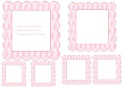 Breast Cancer Awareness Scalloped Frames
