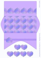 Lavender Heart Design Money/gift Wallet