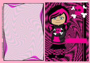 A4 Emo Girl Card Kit