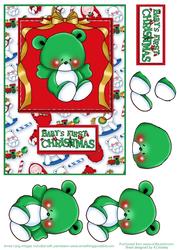 A5 Baby's First Christmas with 3D Decoupage