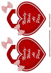 Newly Weds at Play Heart Shaped Door Hangers