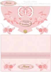 Butterfly and Flower Fancy Envelope Card (mum/mom)