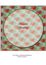 8x8" Christmas Insert, Poinsettias
