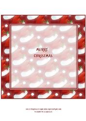8x8" Christmas Insert, Santa Hats