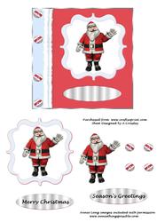 5x5" Father Christmas Card Front