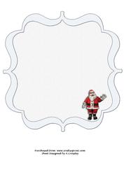8x8" Father Christmas Bracket Shaped Insert