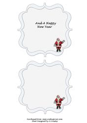 5x5 Father Christmas Bracket Shaped Inserts
