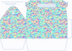 Rainbow Mosaic Gable Box (blue)