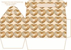 Gold Hearts Gable Box
