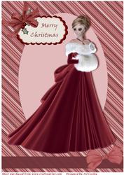 Elegant Christmas Lady A4