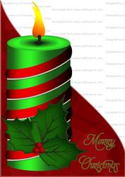 Candle Shaped Front Card
