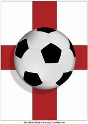 A4 England Flag and Football
