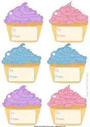 Cup Cake Gift Tags